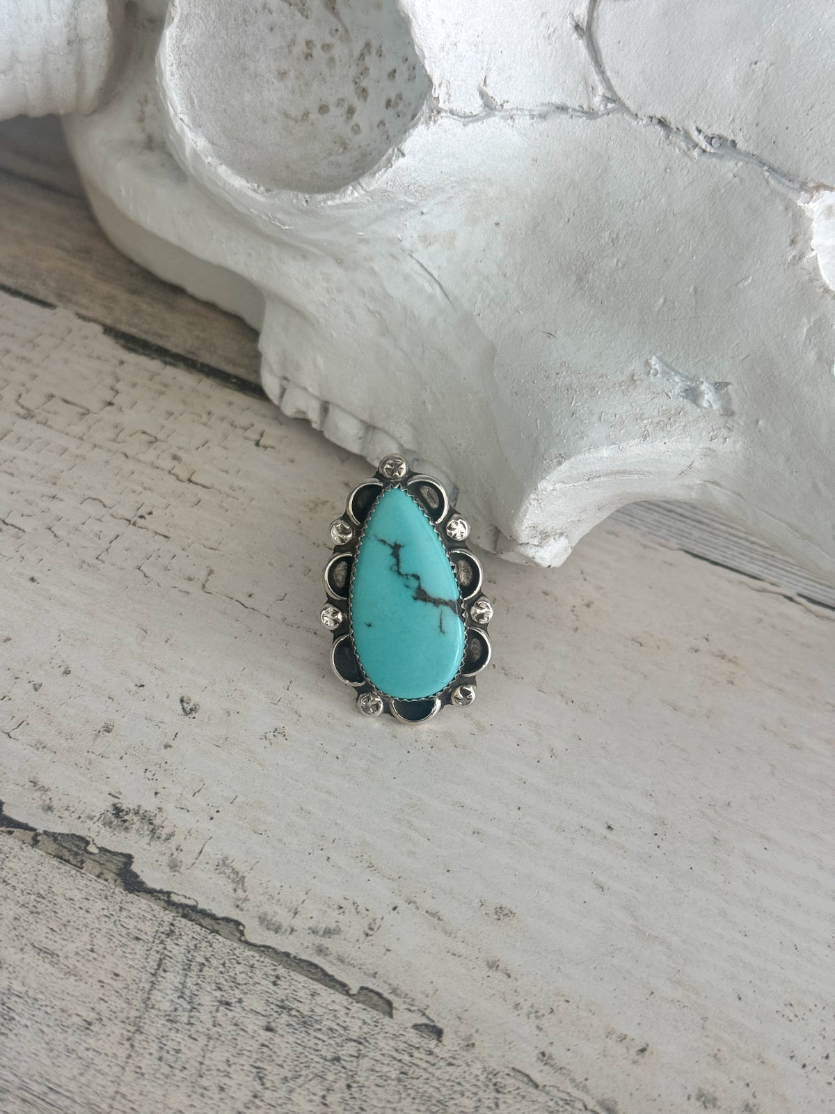 Native American Sonoran Blue Adjustable Ring