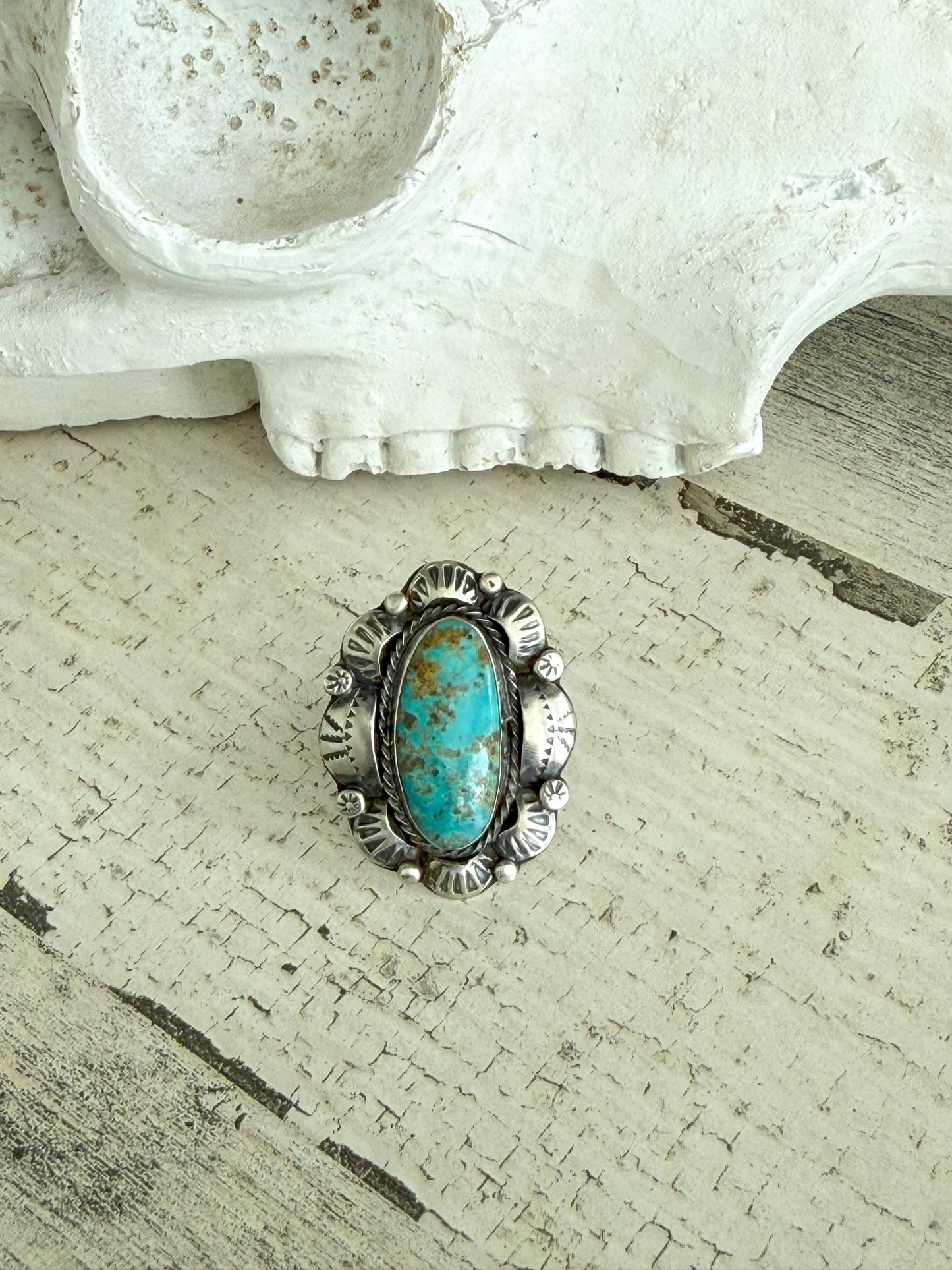 Native American Turquoise Ring 8.5