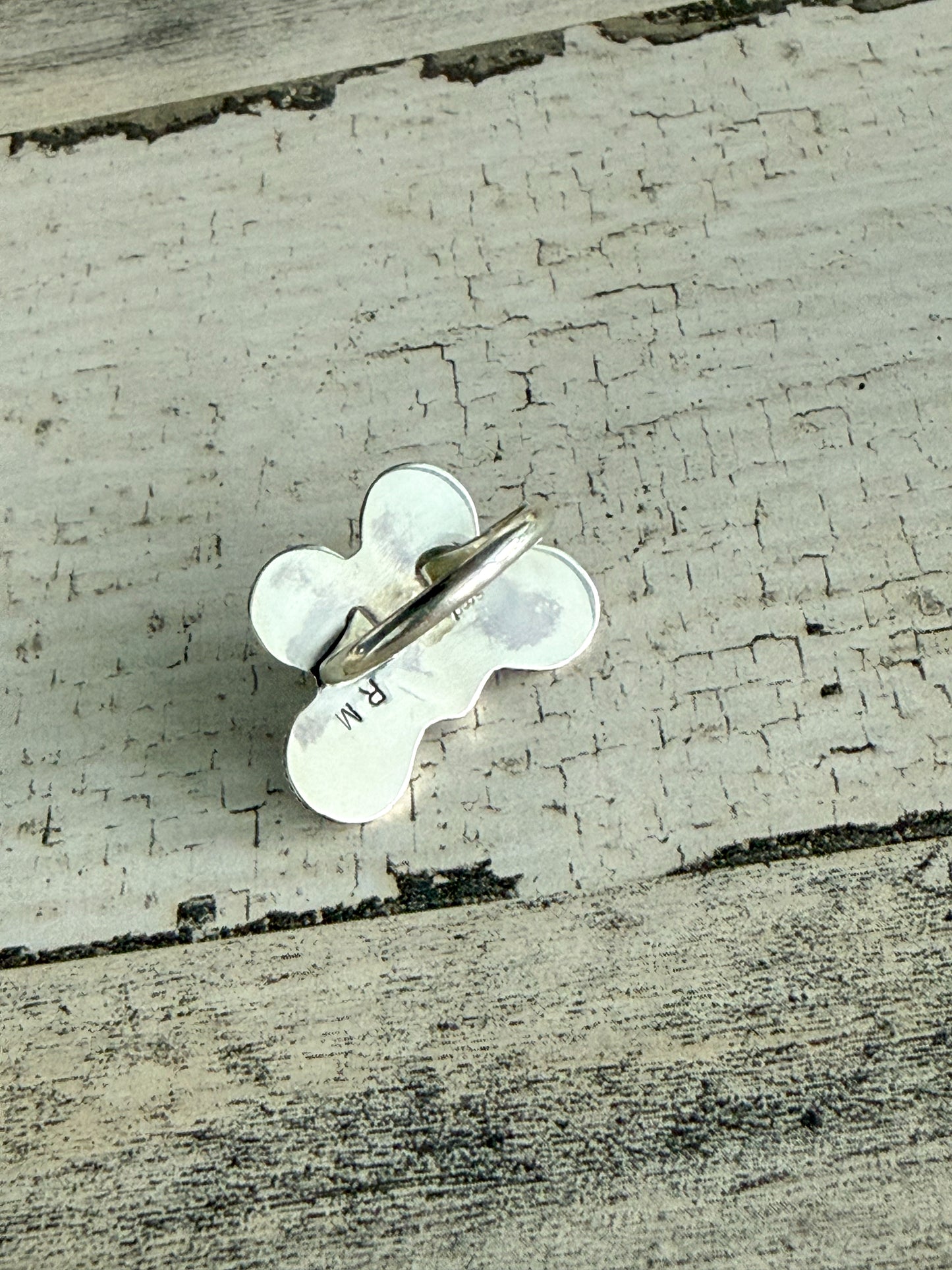 Native American Butterfly Turquoise Ring 8