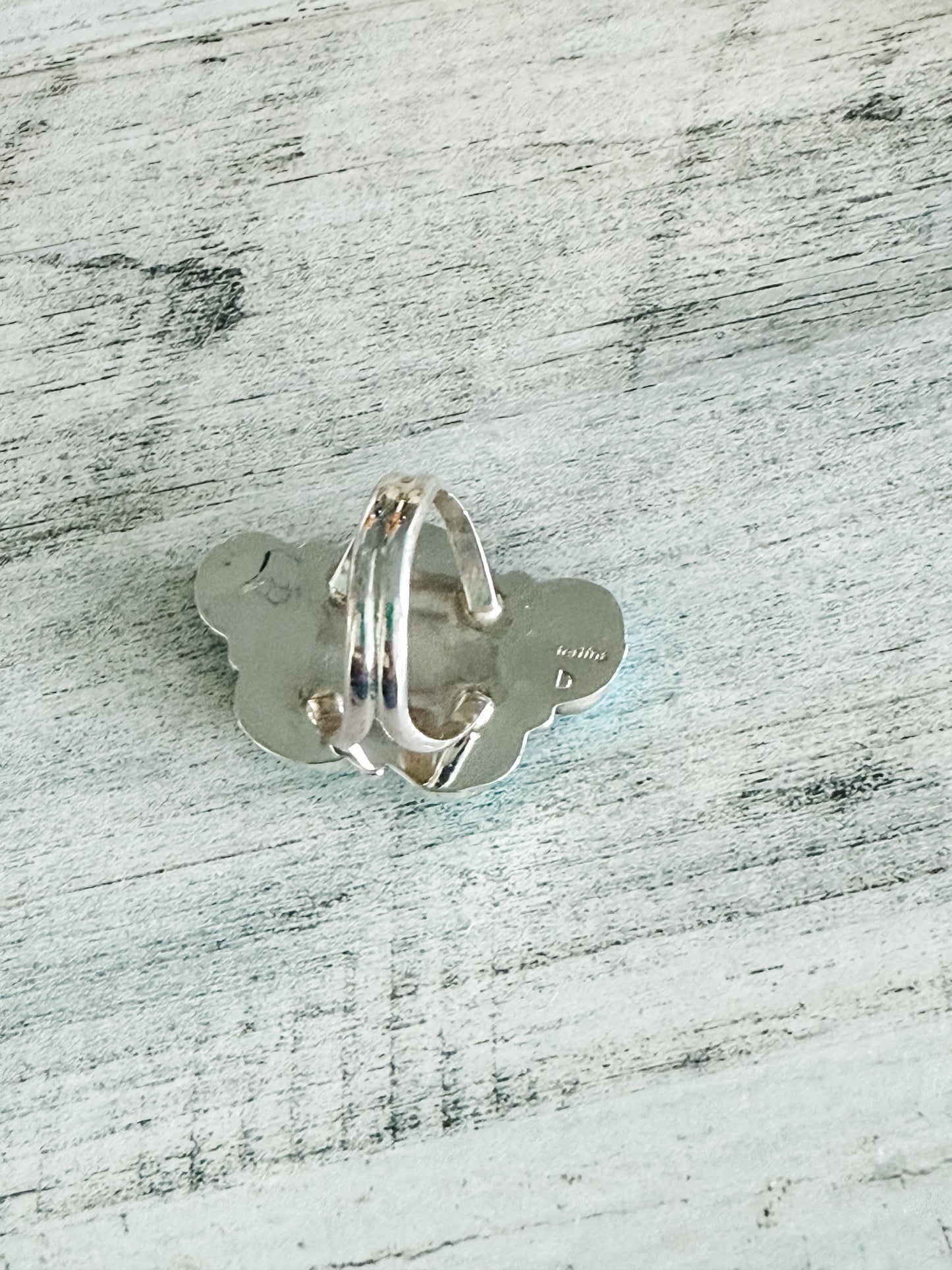 Native American Kingman 5 Stone Ring 8.5