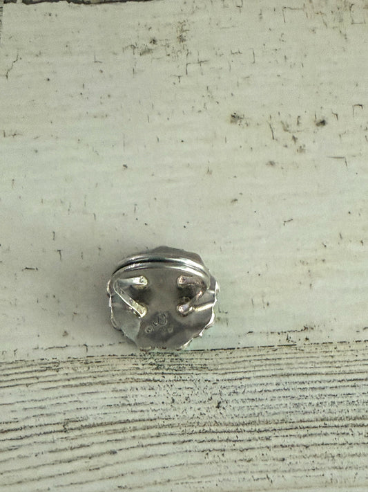 Native Made Turquoise & Mother of Pearl Ring 7.5