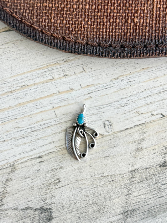 Native American Sterling Leaf Pendant