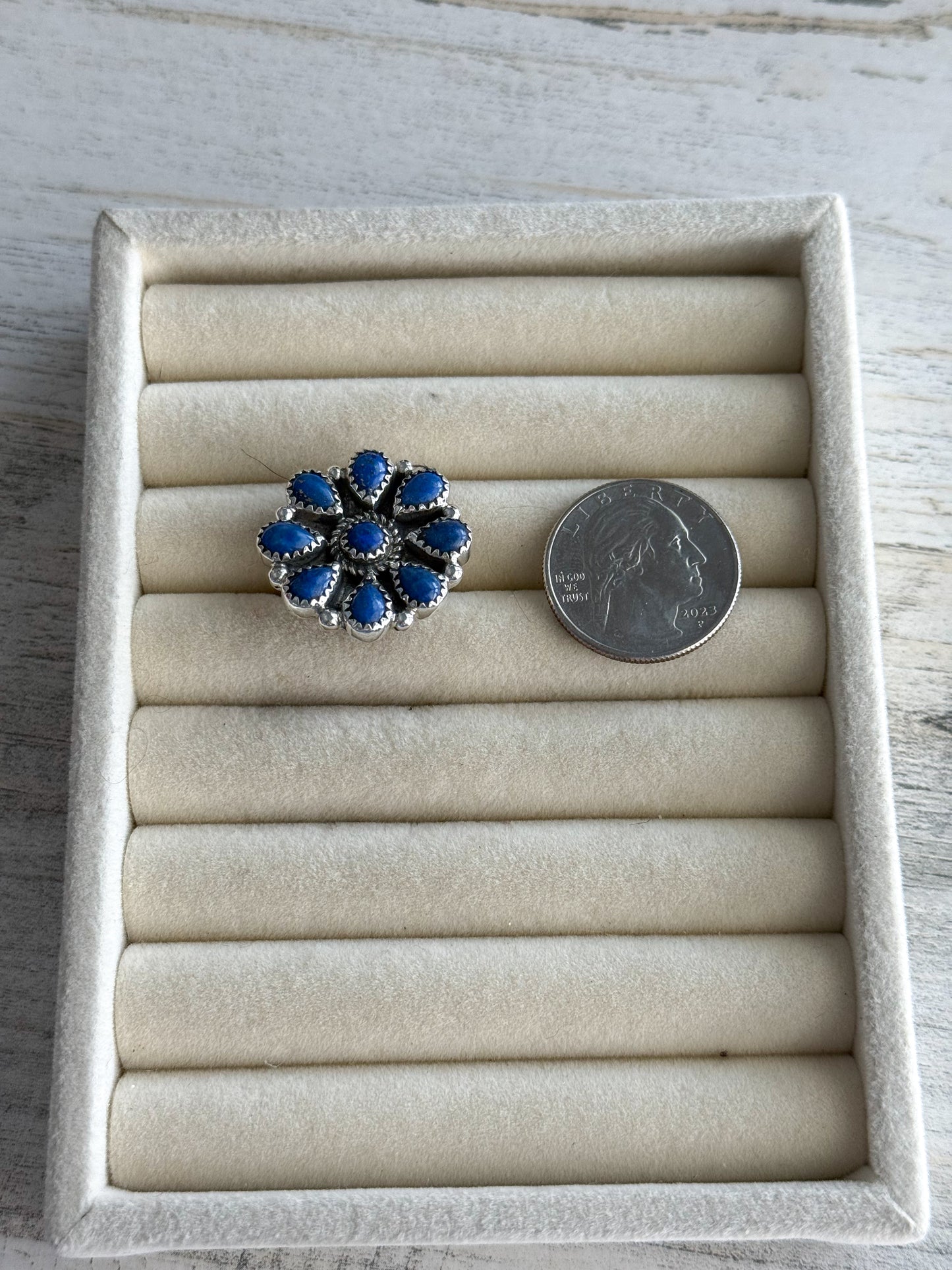 Native American Lapis Adjustable Ring