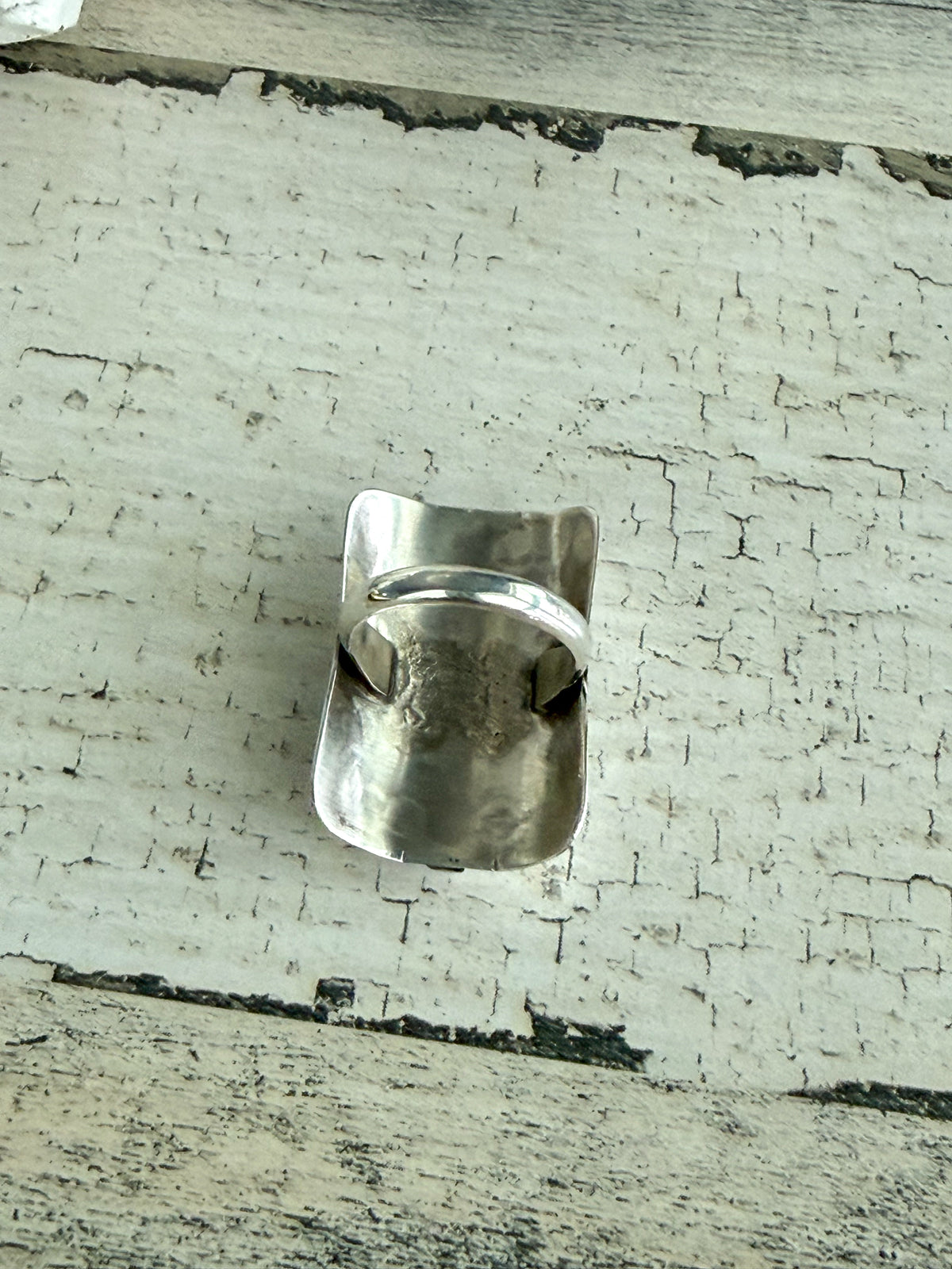 Native American Turquoise Concho Ring 6.5