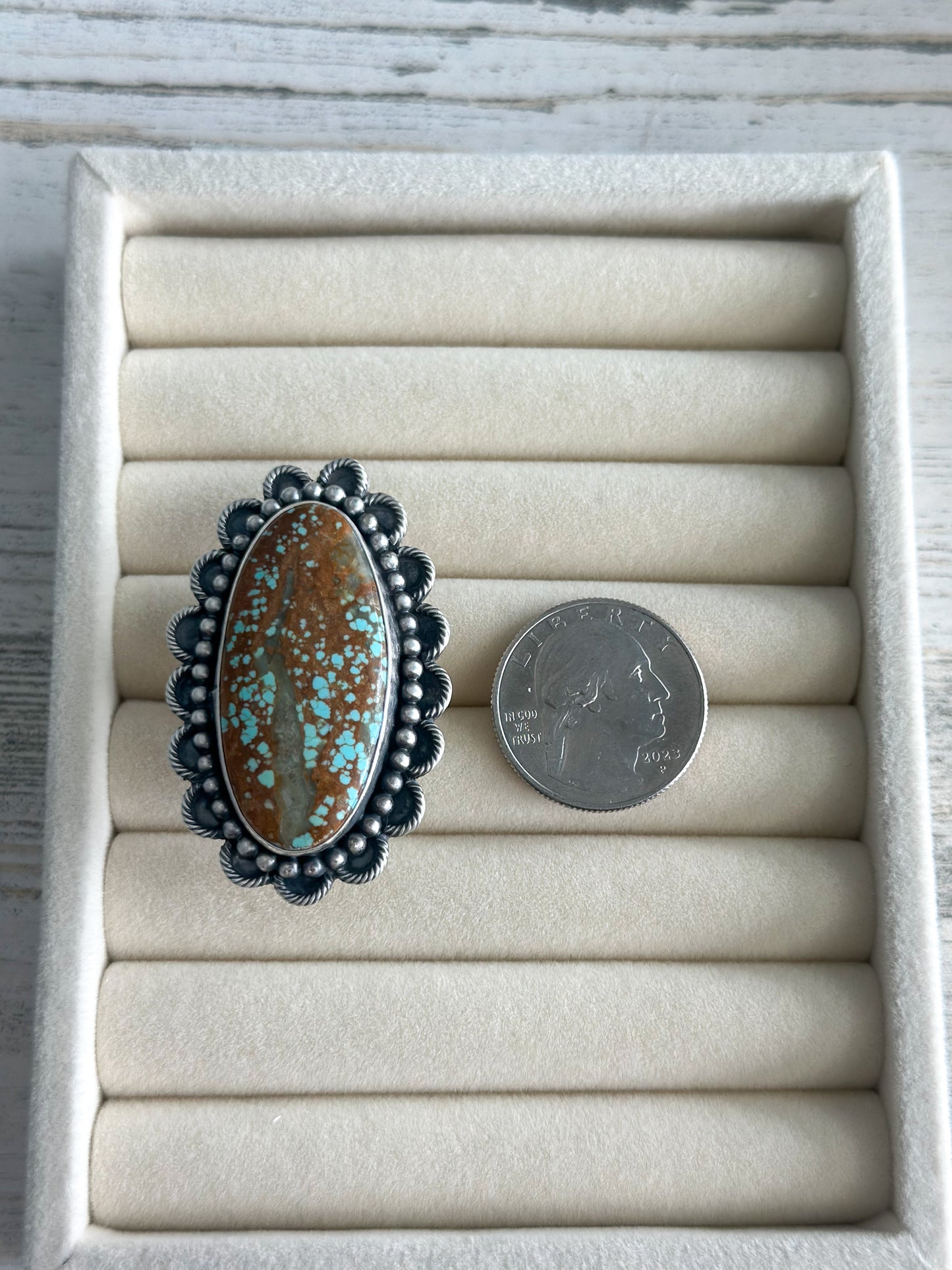 Native Made SS #8 Adjustable Ring
