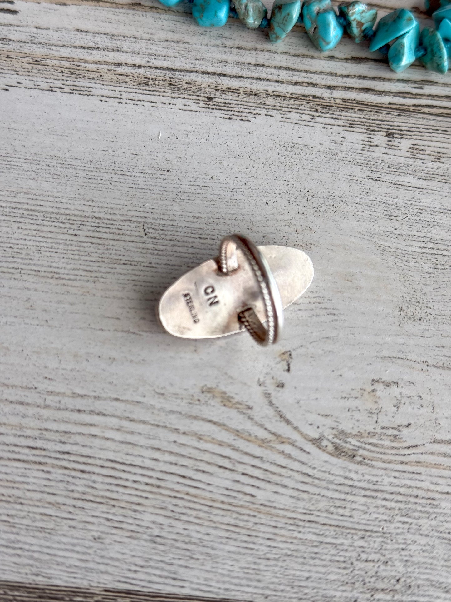 Native American Carico Lake Turquoise Ring 8