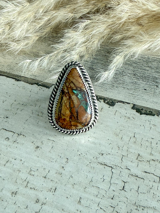Native American Adjustable Royston Ribbon Ring