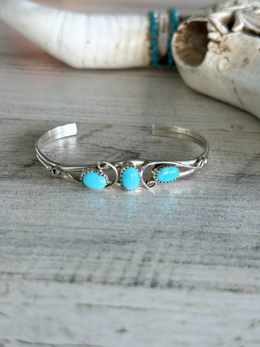 Native American Sleeping Beauty Turquoise Cuff