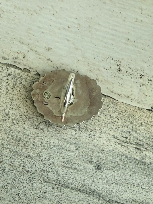 Native American Kingman Cluster Adjustable Ring
