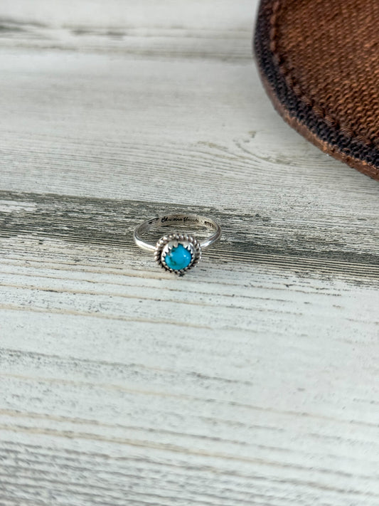 Native American Dainty Kingman Ring 8