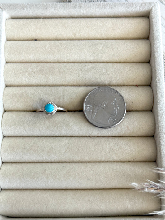 Native American Dainty Kingman Ring 6.5