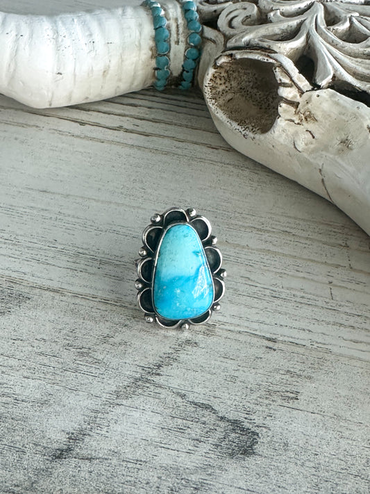 Native Made Emerald Valley Turquoise Blues Size 9.5