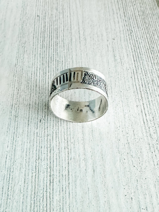 Native American Sterling Storyteller Ring 11