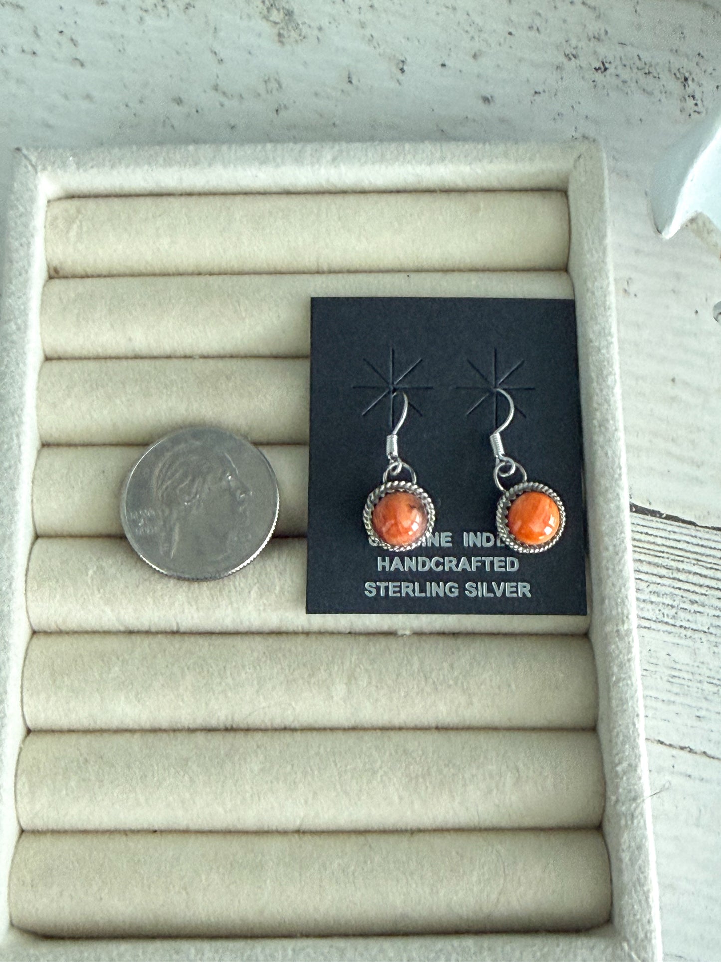 Native American Orange Spiny Dangles