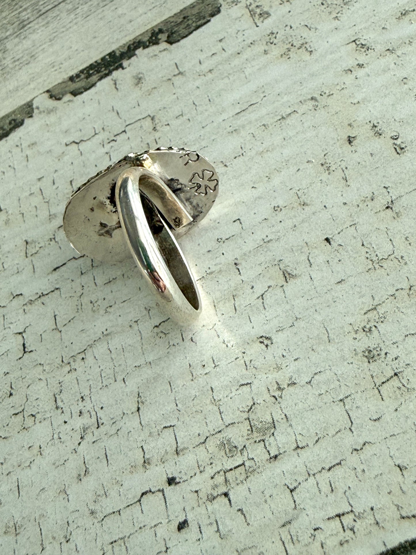 Native American Black Onyx Adjustable Concho Ring