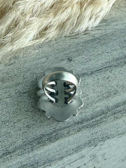Native American Kingman Turquoise Ring 8