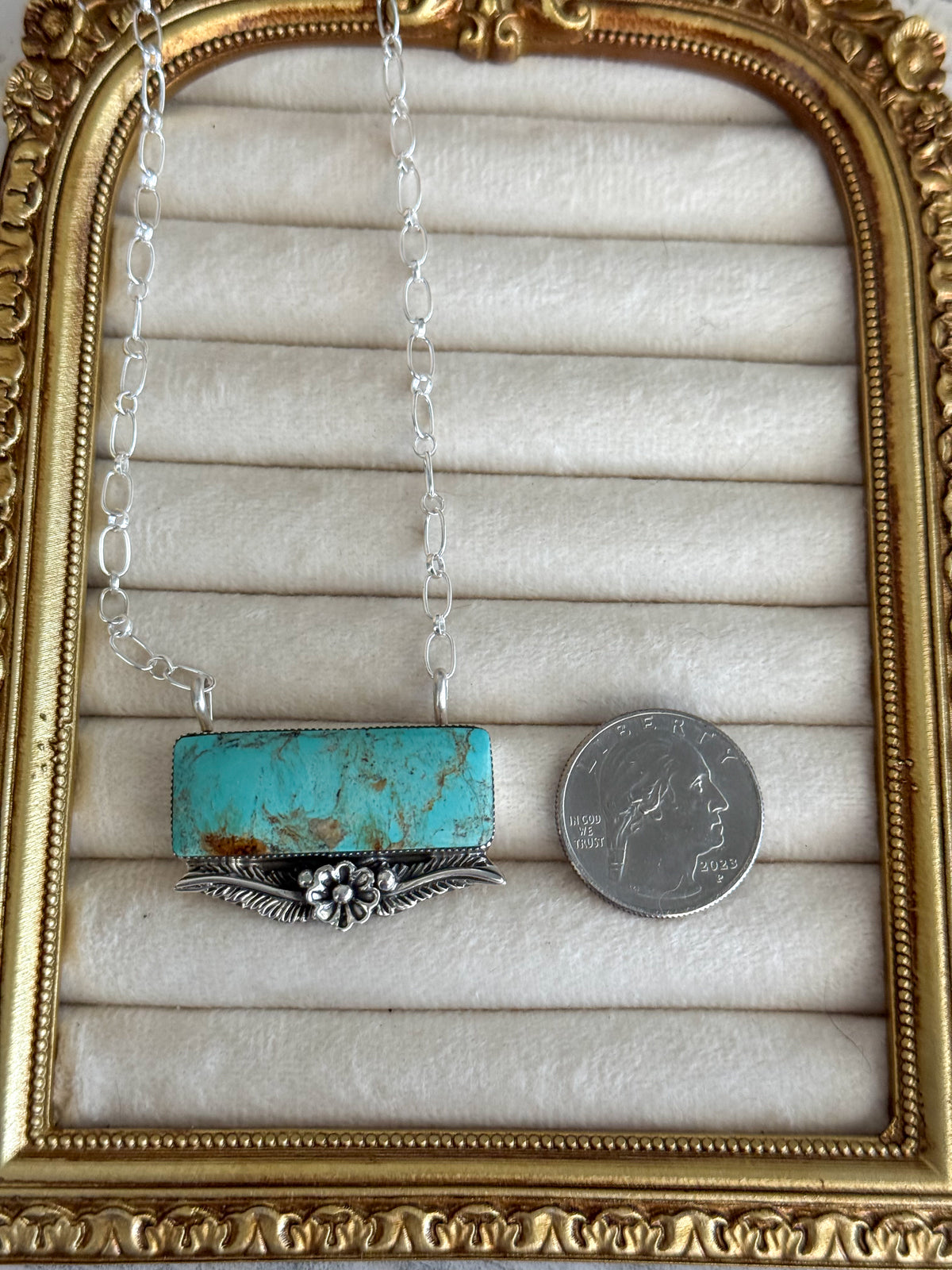 Native American Kingman Pendant 19" Necklace