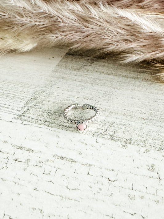 Native American Pink Conch Adjustable Toe/Pinky Tip Ring