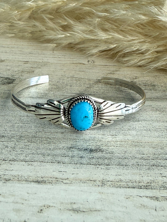 Native American Kingman Turquoise Bracelet 6.5"