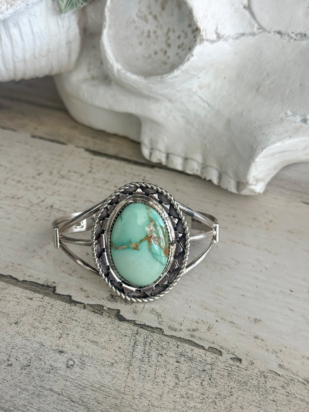 Native American Sonoran Turquoise Cuff 6.5”