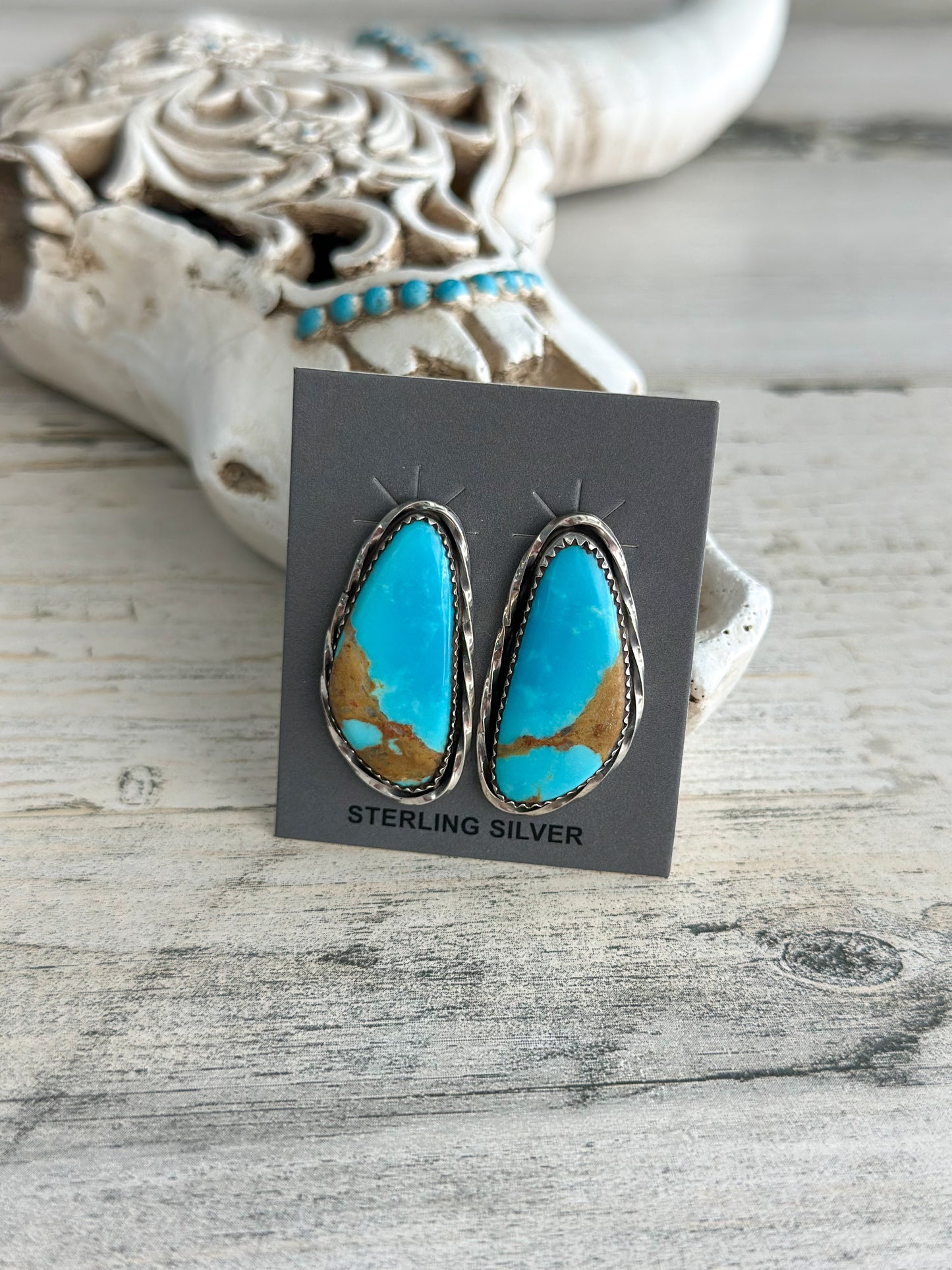 Native Made Sonoran Gold Turquoise Earrings