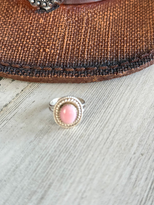 Native American Pink Conch Ring 7