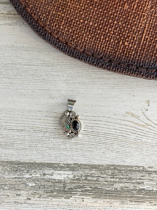 Native American Black Onyx Pendant