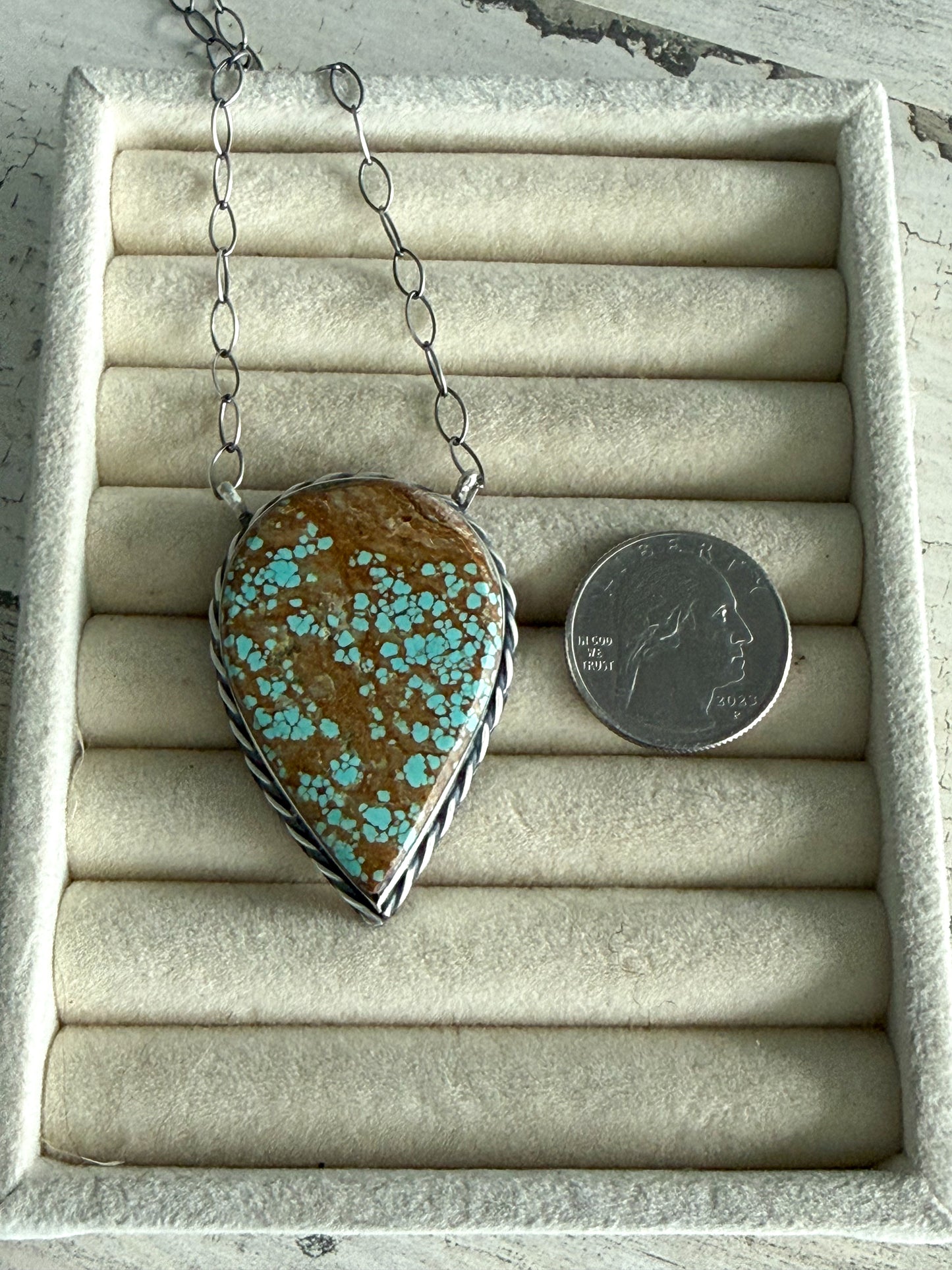 Native American #8 Turquoise 18" Necklace