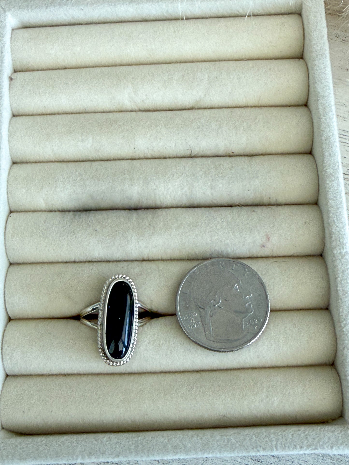 Native American Black Onyx Ring 7