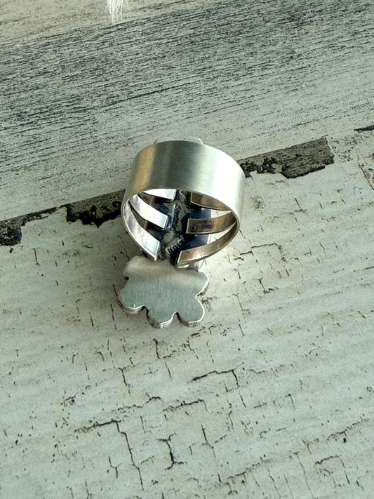 Native American Blue Ridge Turquoise Ring 9.5