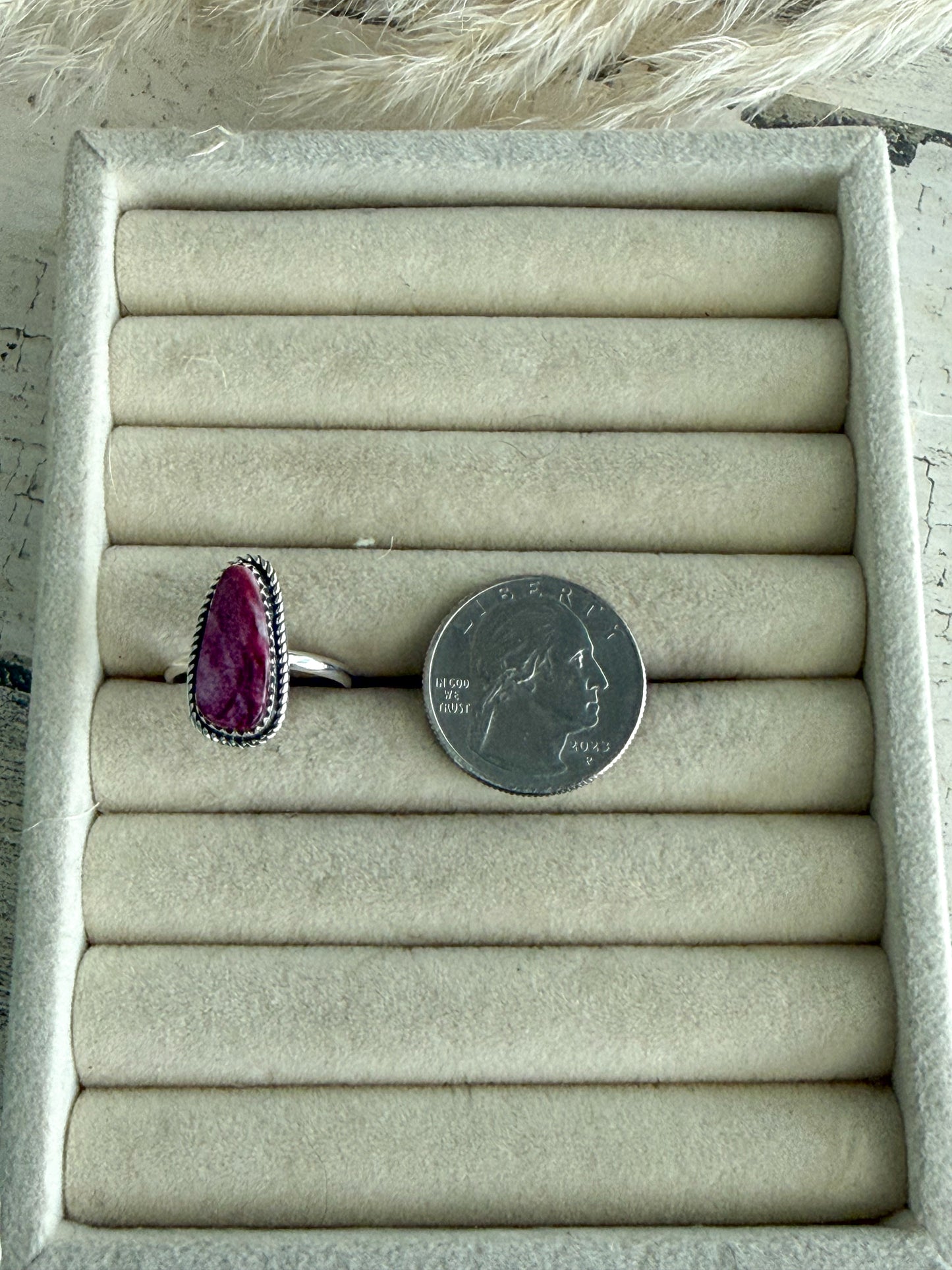 Native American Purple Spiny Ring 9