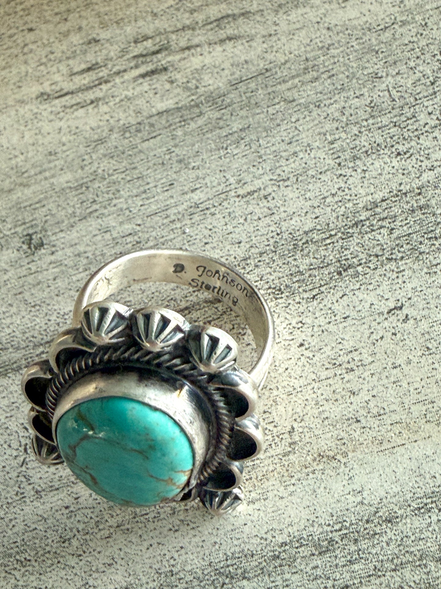 Native American Chilean Turquoise Adjustable Ring