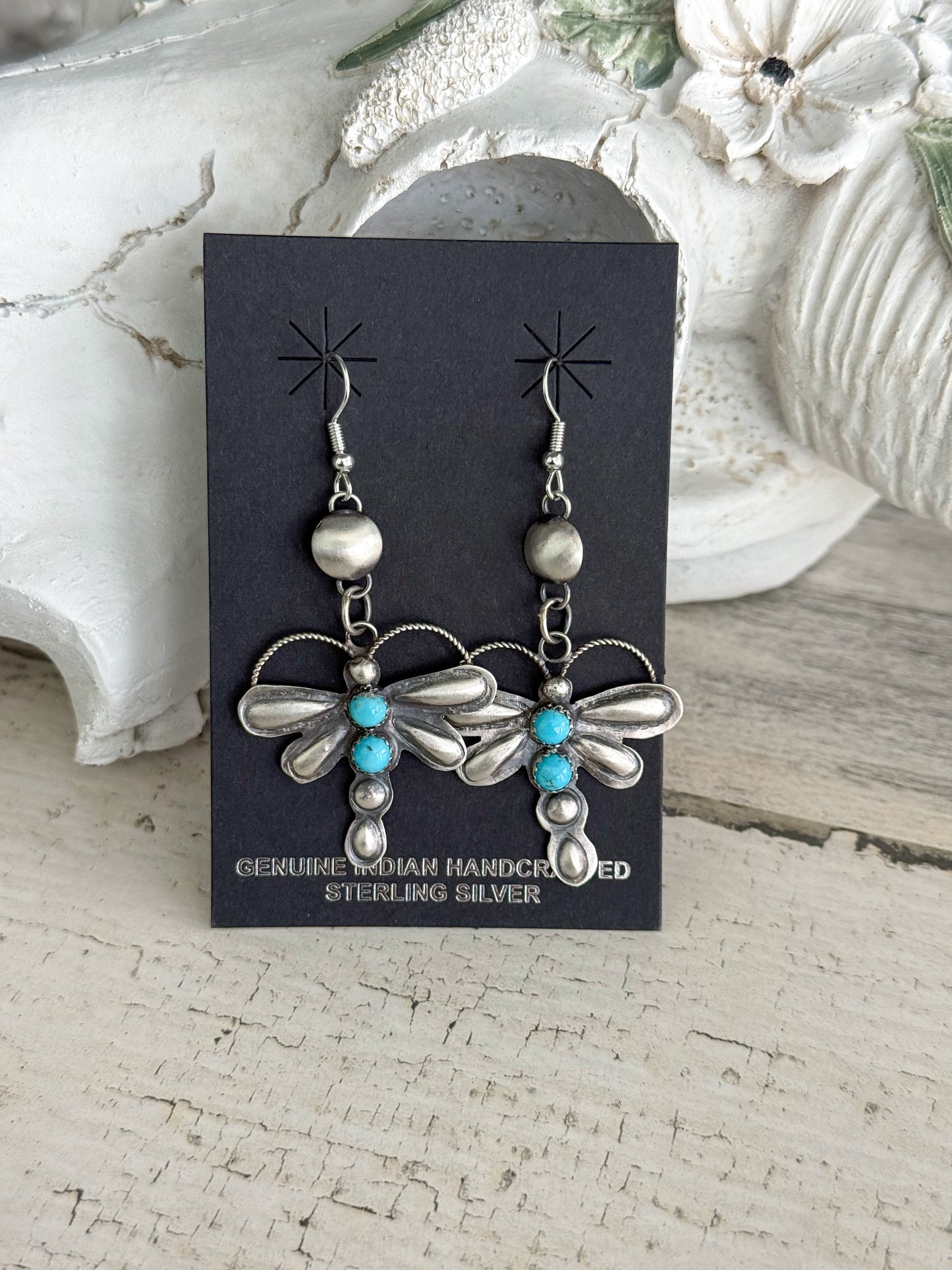 Native American Kingman Dragonfly Earrings