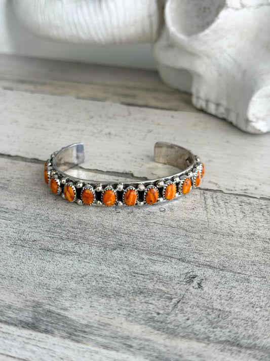 Native American Orange Spiny Cuff 7.75”