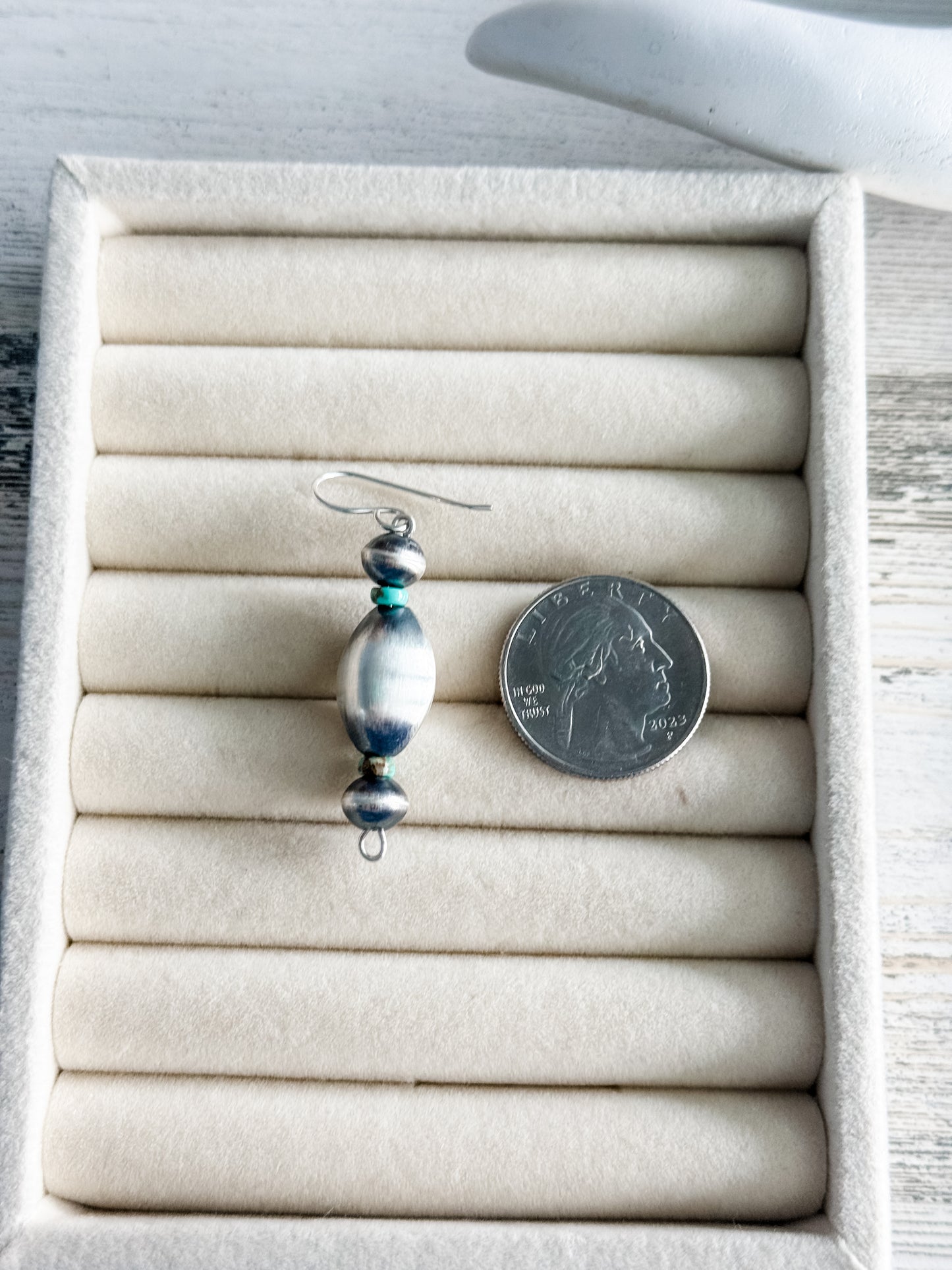 Native Made Navajo Pearl & Turquoise Earrings