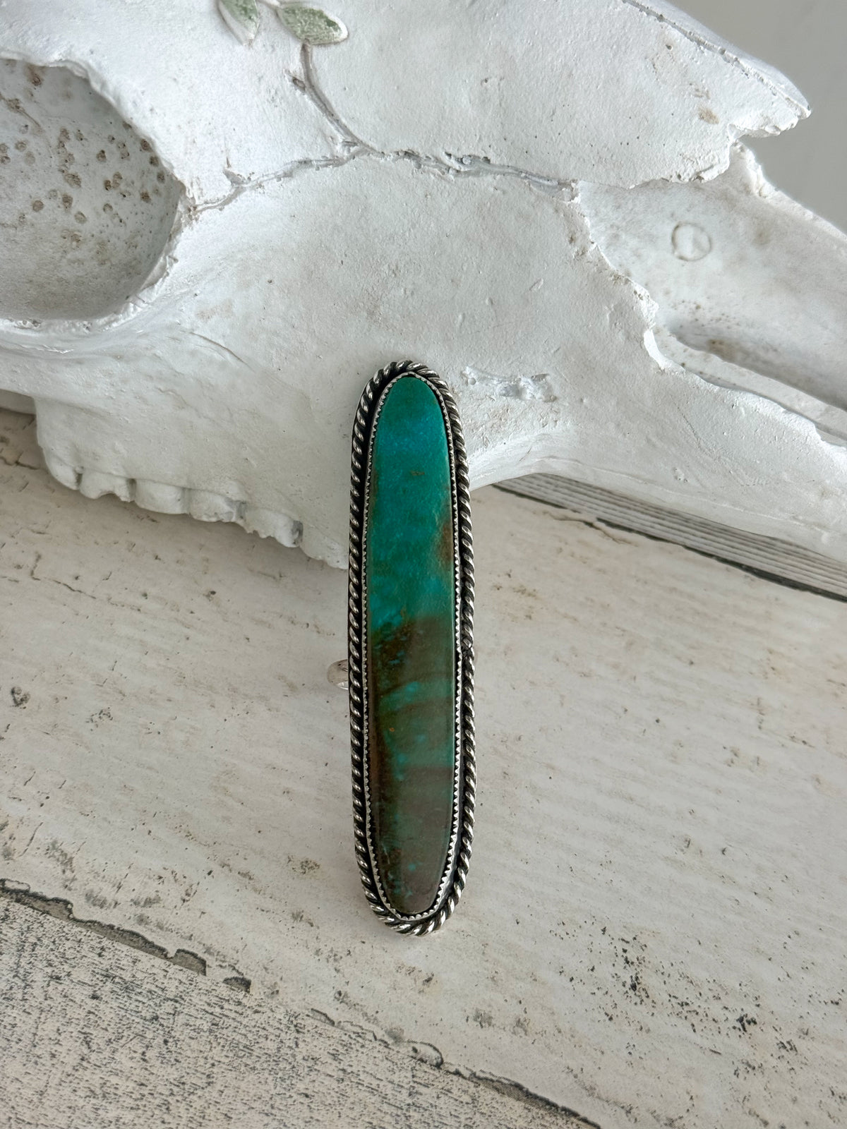 Native American Long Kingman Adjustable Ring