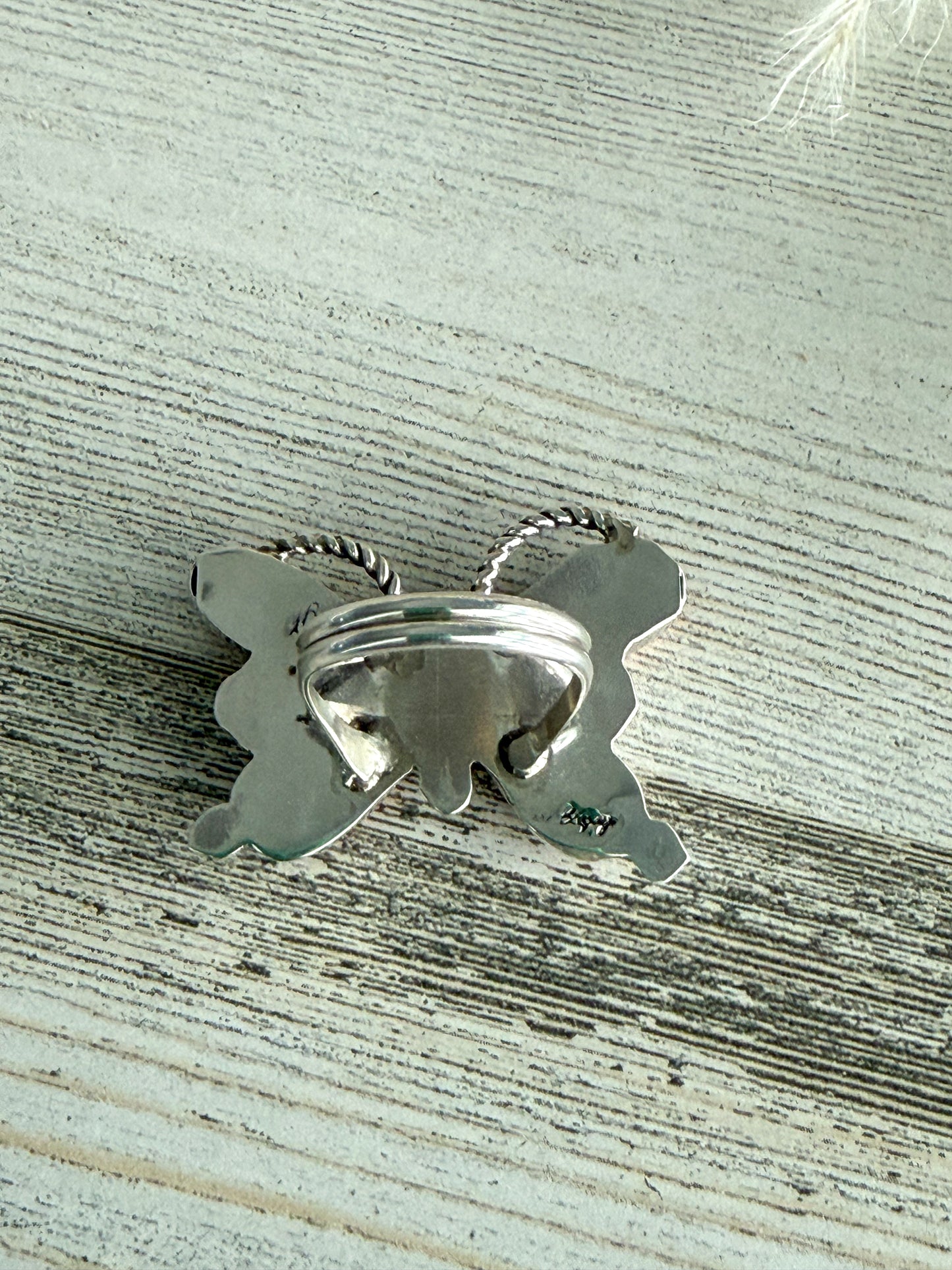 Native American Orange Spiny Butterfly Ring 9