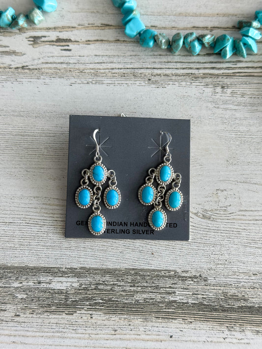 Native American Sleeping Beauty Turquoise Earrings