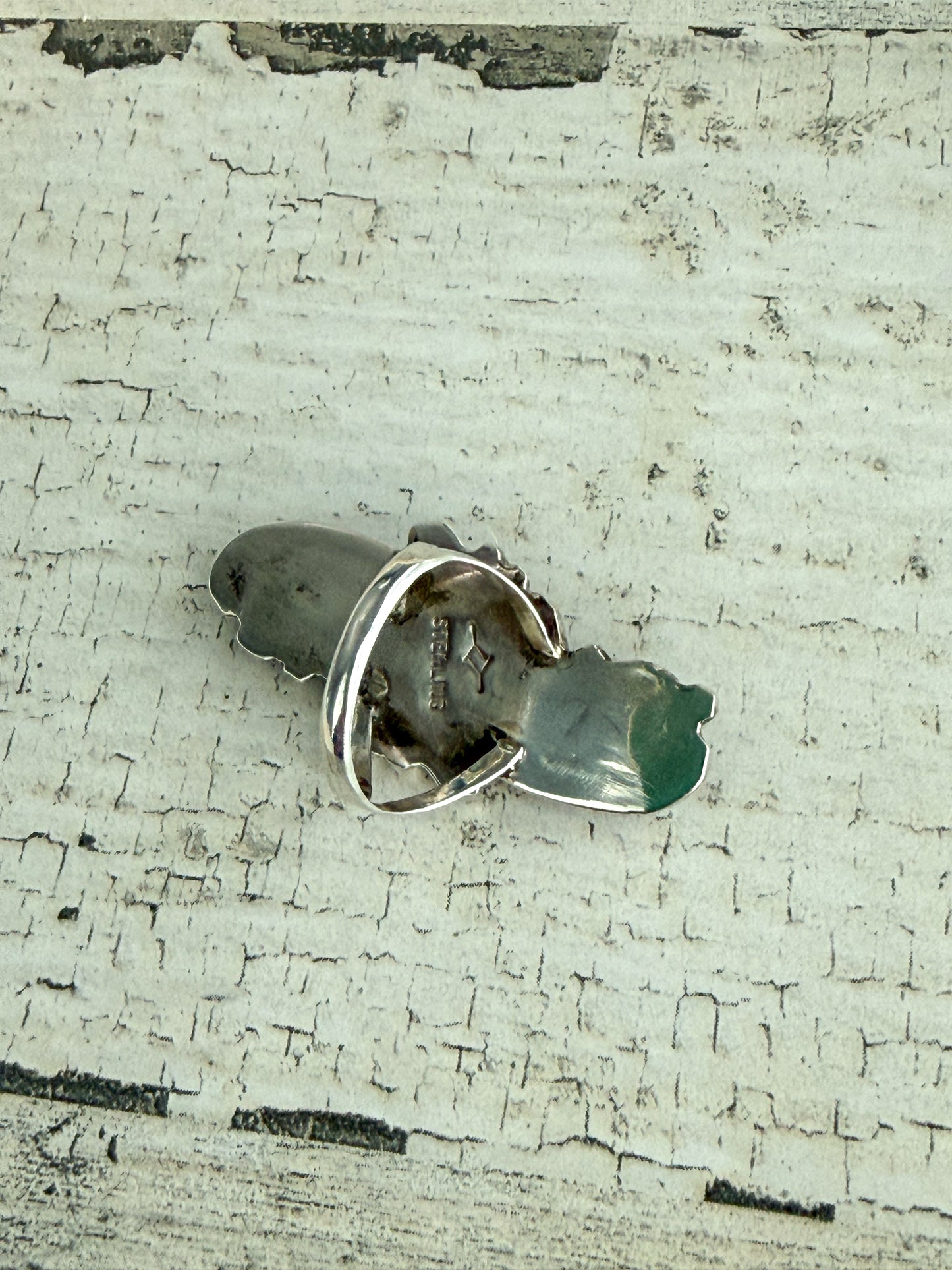 Native American Black Onyx & Turquoise Ring 8