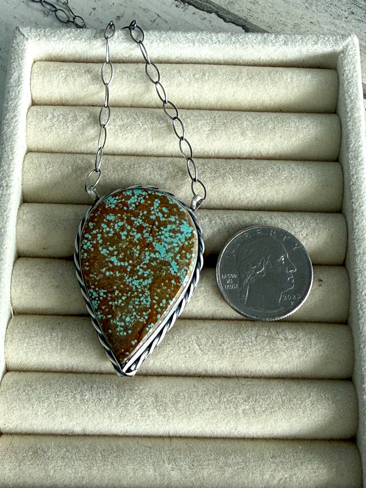 Native American #8 Turquoise 18" Necklace