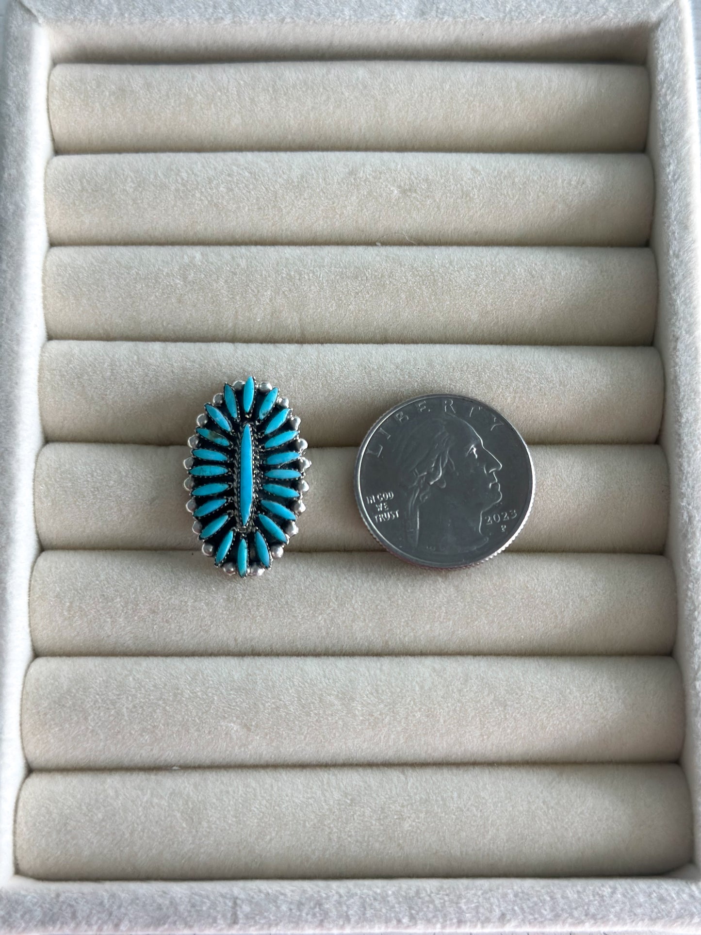 Native Made Turquoise Cluster Earrings