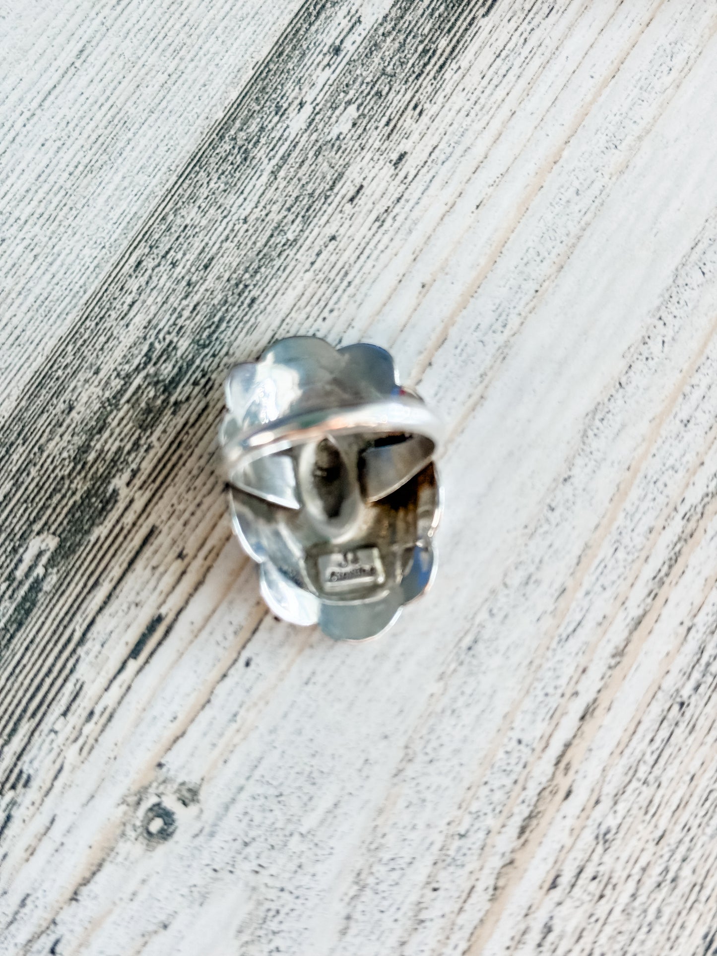 Native American Stamped Concho Ring 12.5