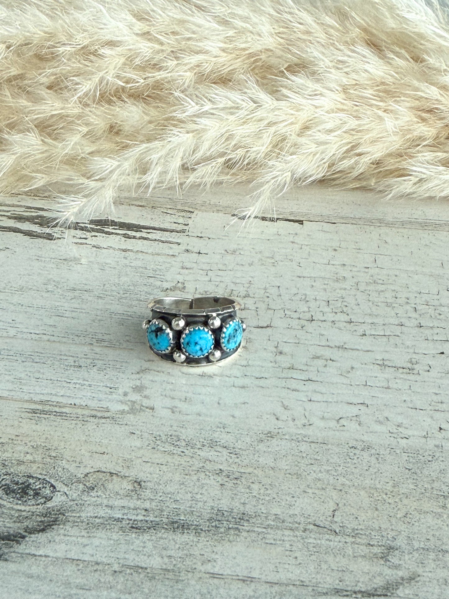 Native American Kingman Turquoise Ring 9