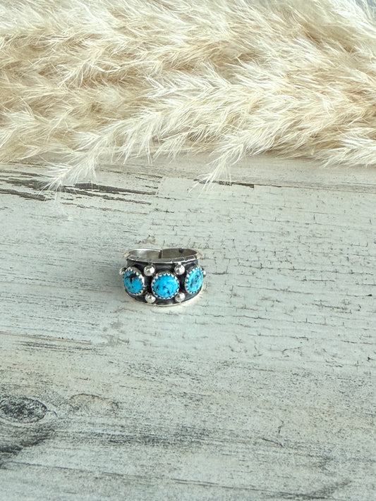 Native American Kingman Turquoise Ring 9