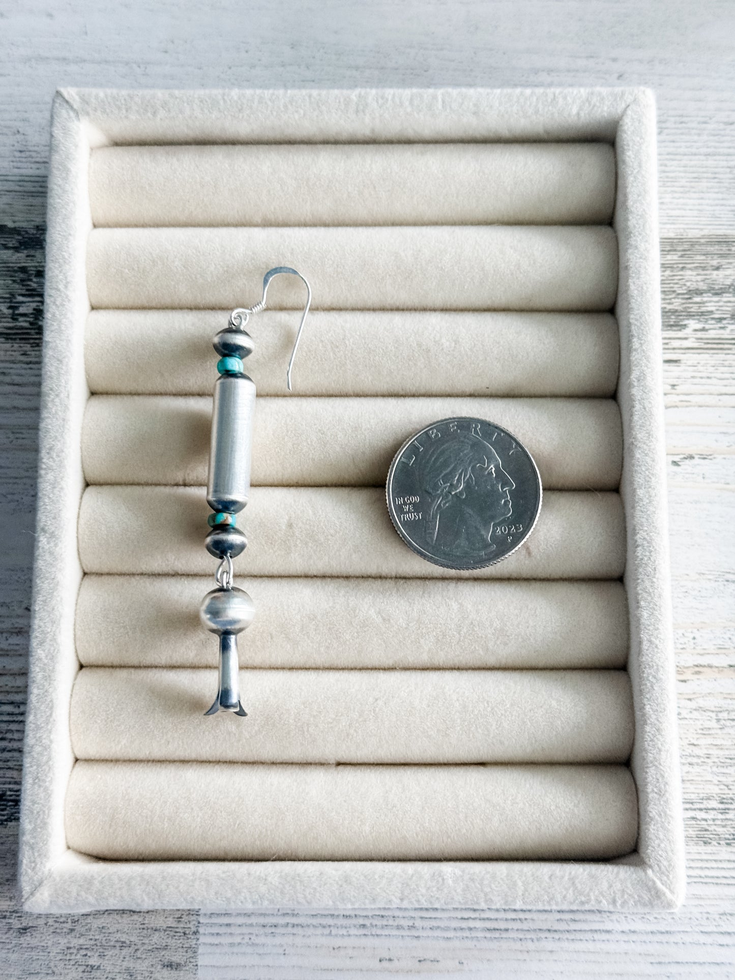 Native Made Navajo Pearl & Turquoise Earrings
