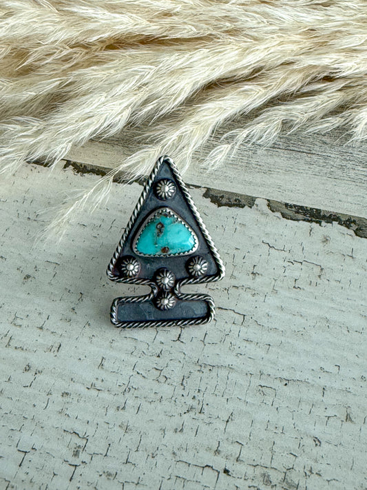 Native American Arrowhead Turquoise Ring 8