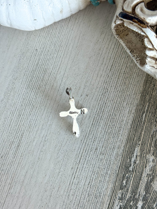 Native American Sterling & Turquoise Cross
