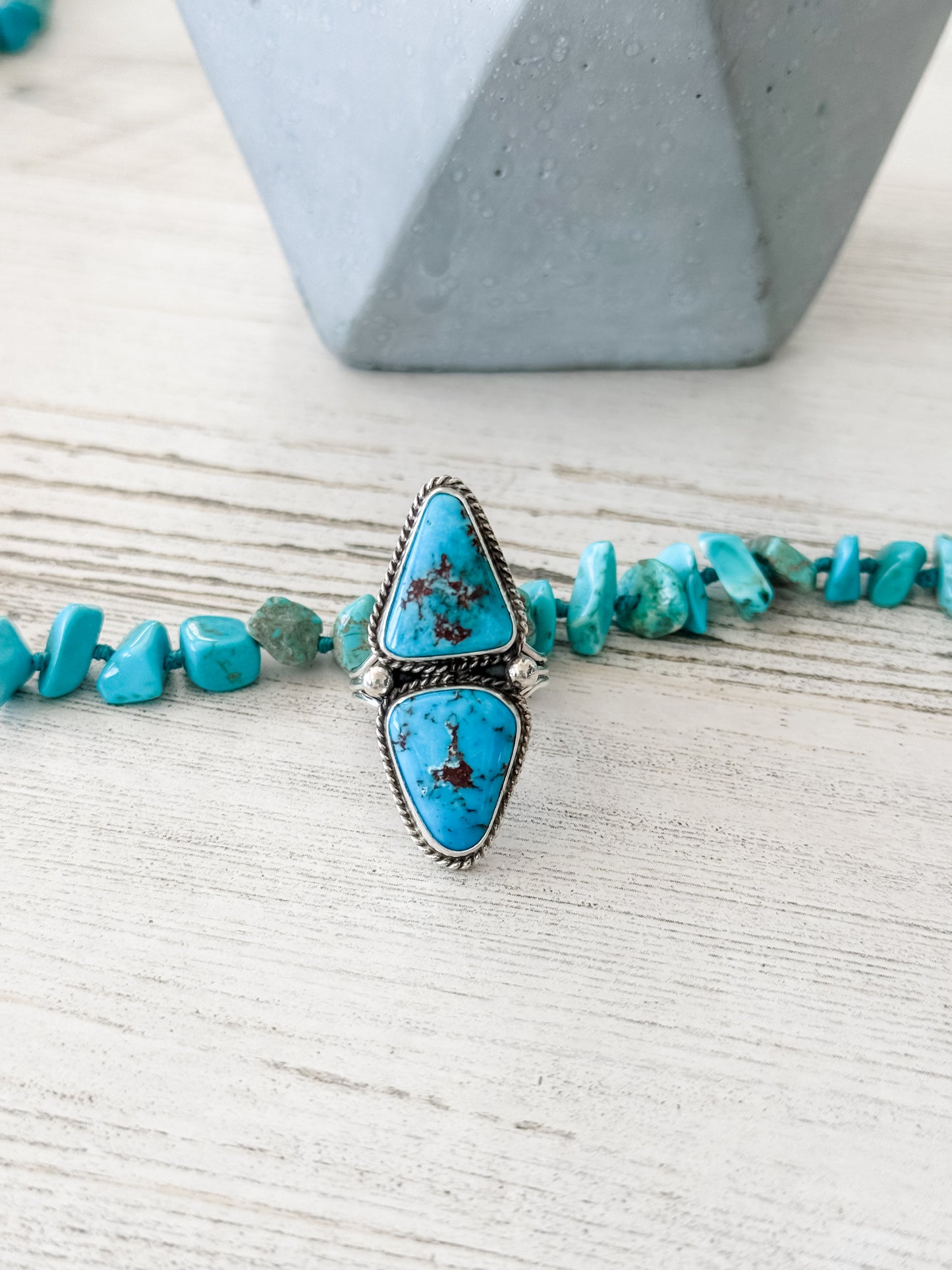 Native American Egyptian Turquoise Ring 9