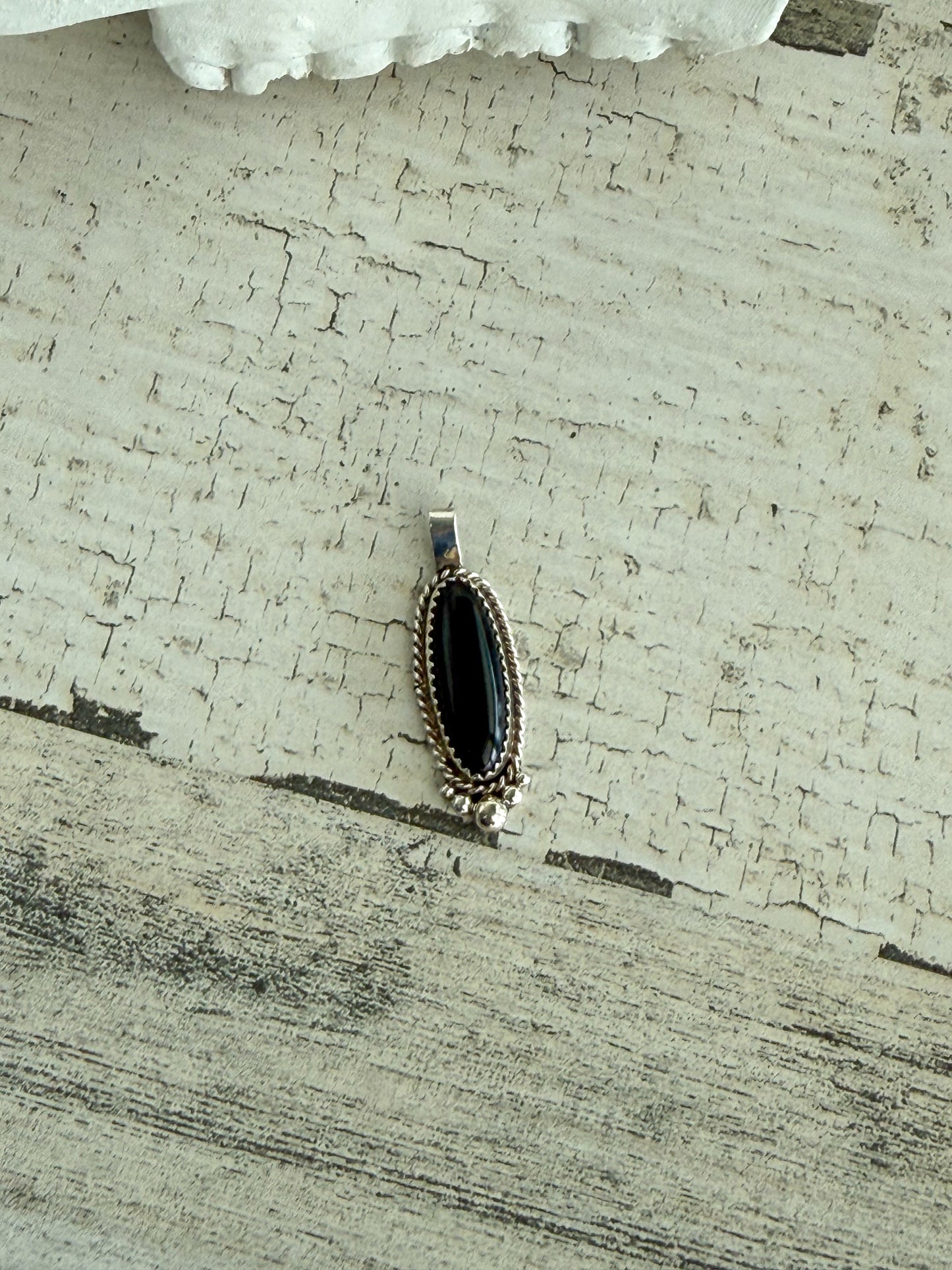 Native American Black Onyx Pendant