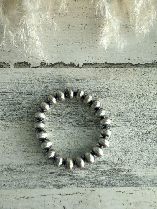 Native American Navajo Pearl Stretch Bracelet 6"